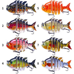 Chirsfairy micro jointed swimbait 2inch action shot, slow sinking lure for versatile fishing
