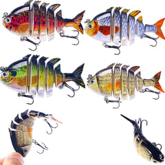 Chirsfairy micro jointed swimbait 2inch front view, lifelike movement attracts predator fish