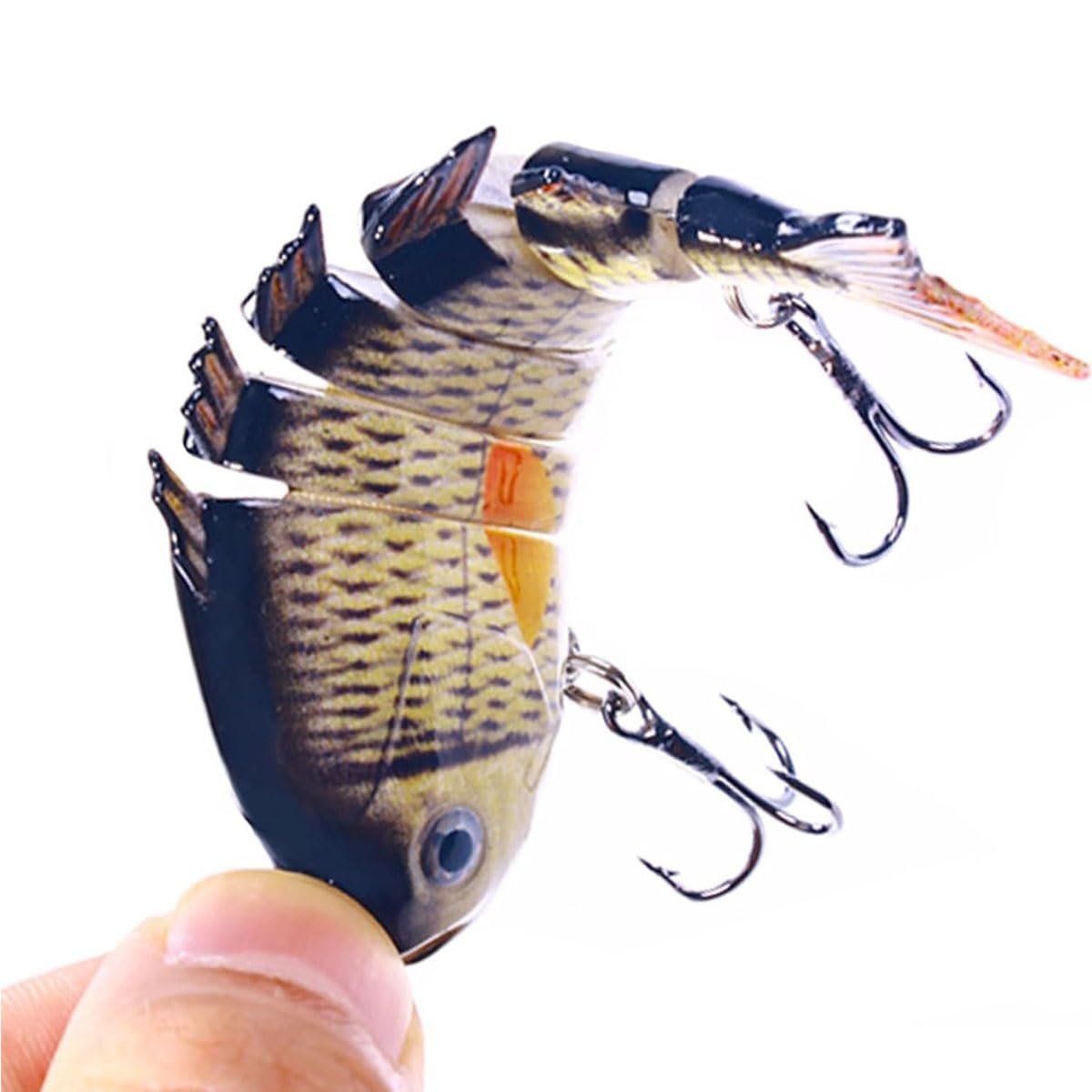 Chirsfairy micro jointed swimbait 2inch steel balls create enticing clicks and rattle