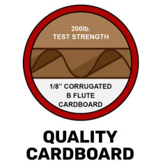 CHLTargets cardboard target on 200 lb corrugated cardboard with vertical E flute.
