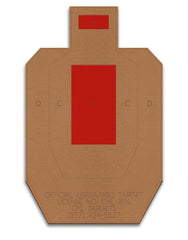 CHLTargets official USPSA cardboard torso target with red center for practice sessions