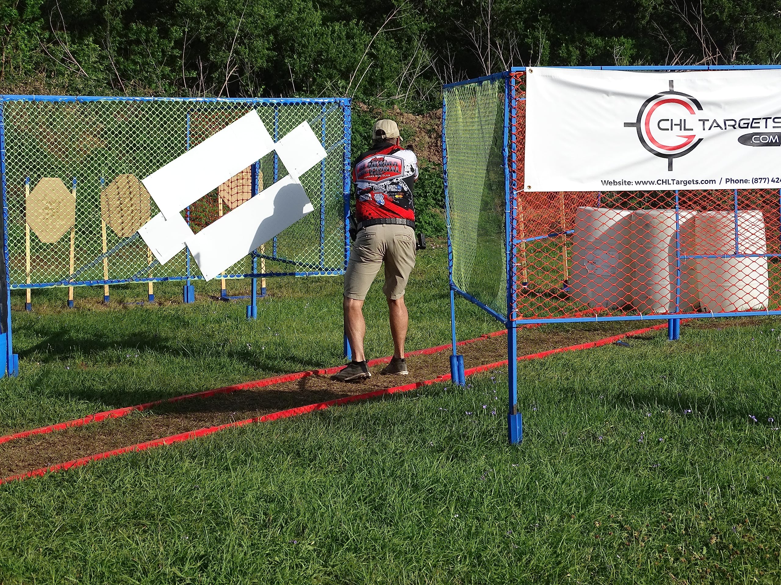 CHLTargets USPSA target shows perforated scoring lines for easy hit registration