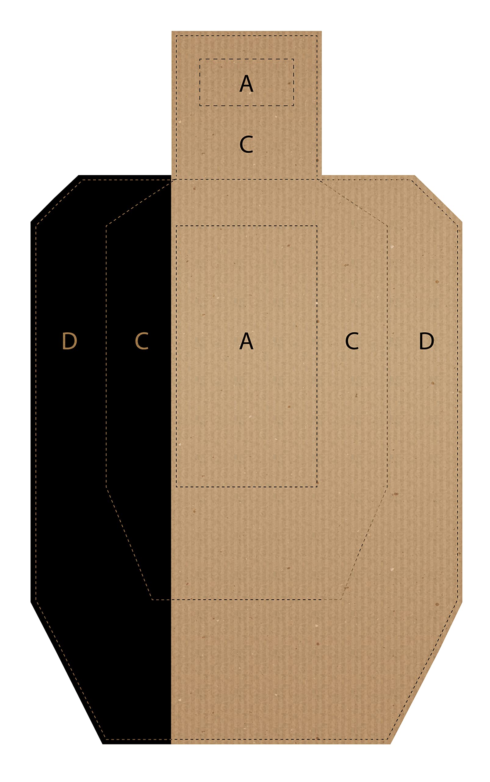 CHLTargets USPSA torso front view target for precision practice and scoring.