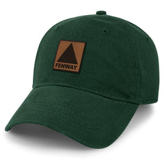Chowdaheadz Fenway leather patch dad hat for everyday casual baseball-inspired style.