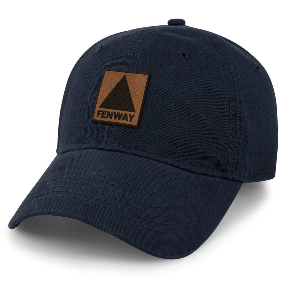 Chowdaheadz Fenway leather patch dad hat navy for casual baseball-inspired style and sun protection