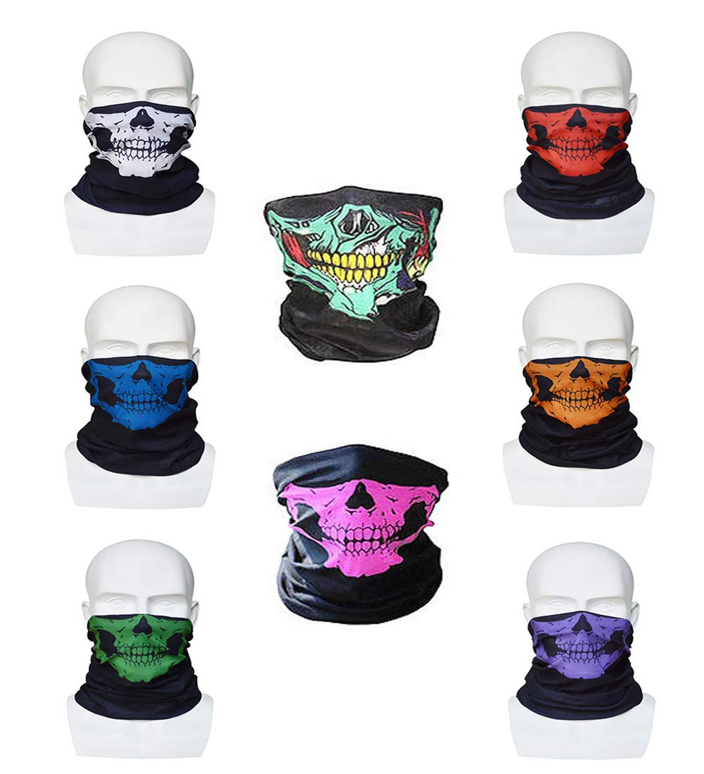 Chrism skull bandana face mask pack for outdoor cycling with cooling and sun protection.