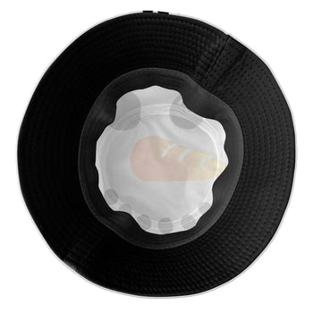Back view of reversible bucket hat showing edge seam