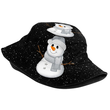 Side profile view of unisex reversible bucket hat