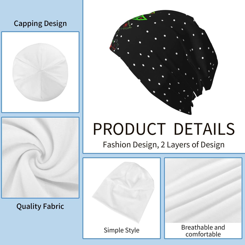 One size fits all beanie close-up fabric detail