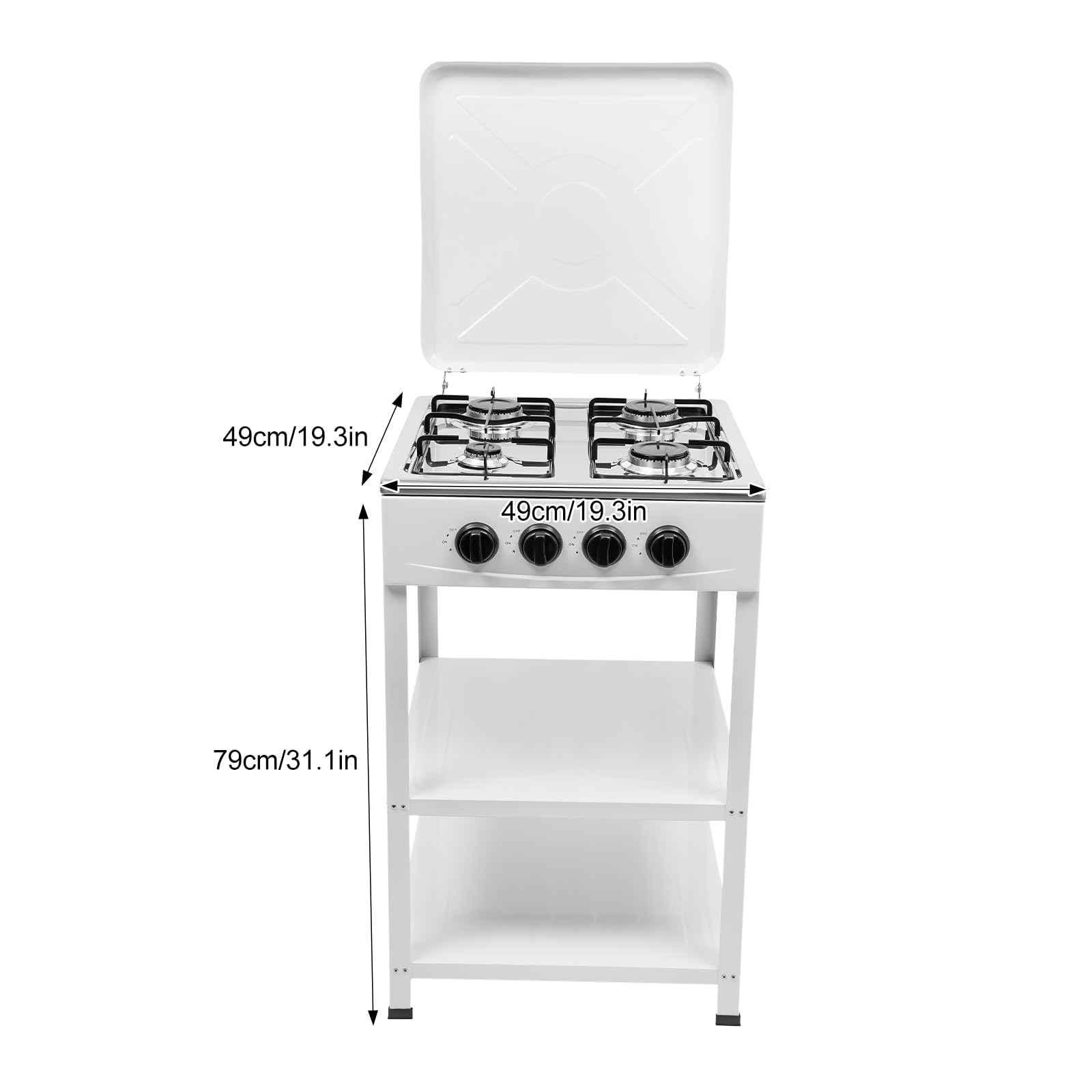 ChronosGear portable floor standing stove fits compact spaces outdoors