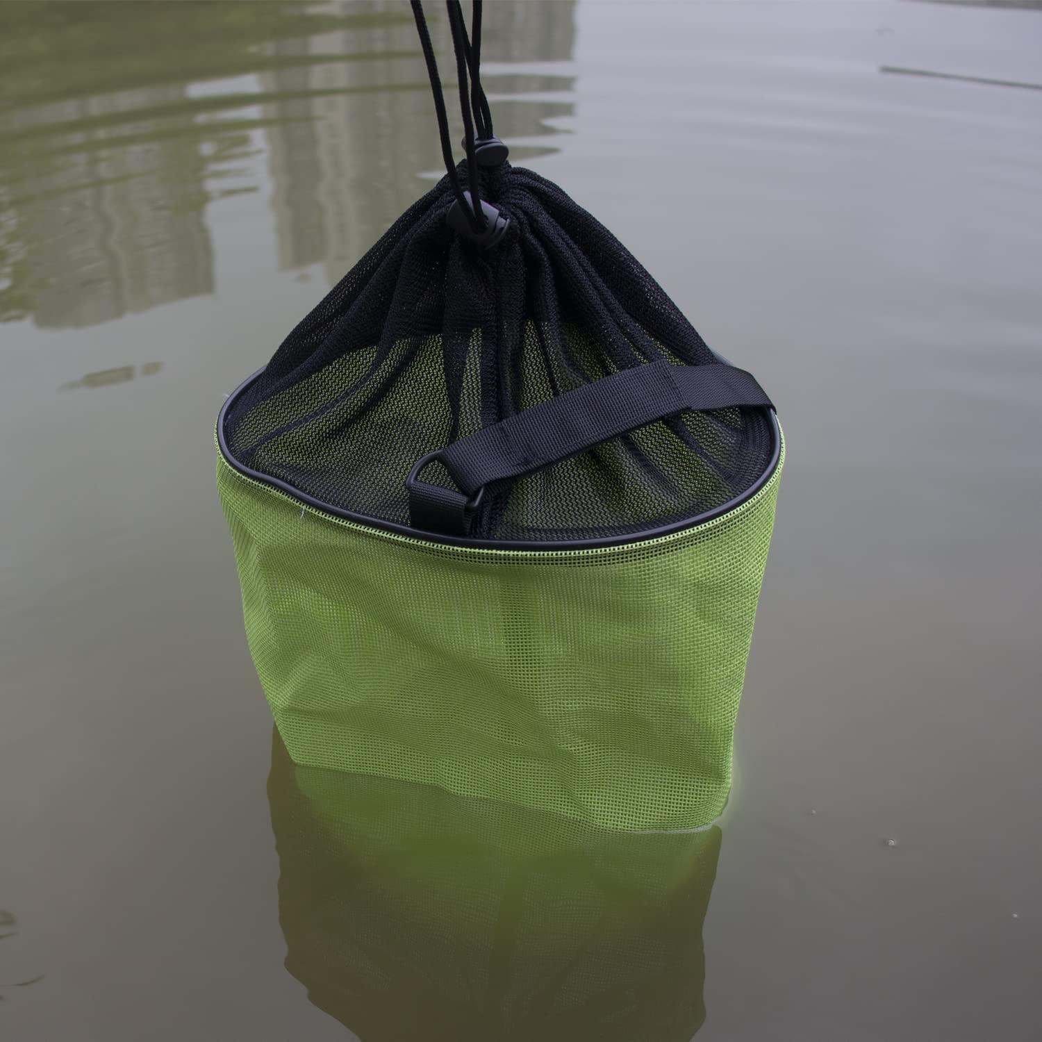 Product in use during fishing trip demonstrating portability