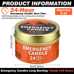 Chuarry candle with compact dimensions for portable camping kits.