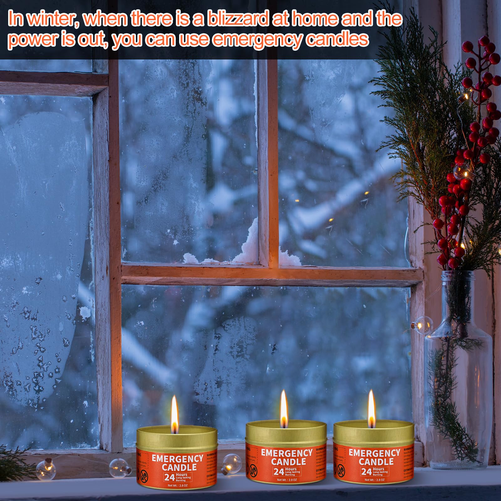 Chuarry candle burns clean and steady for reliable lighting.