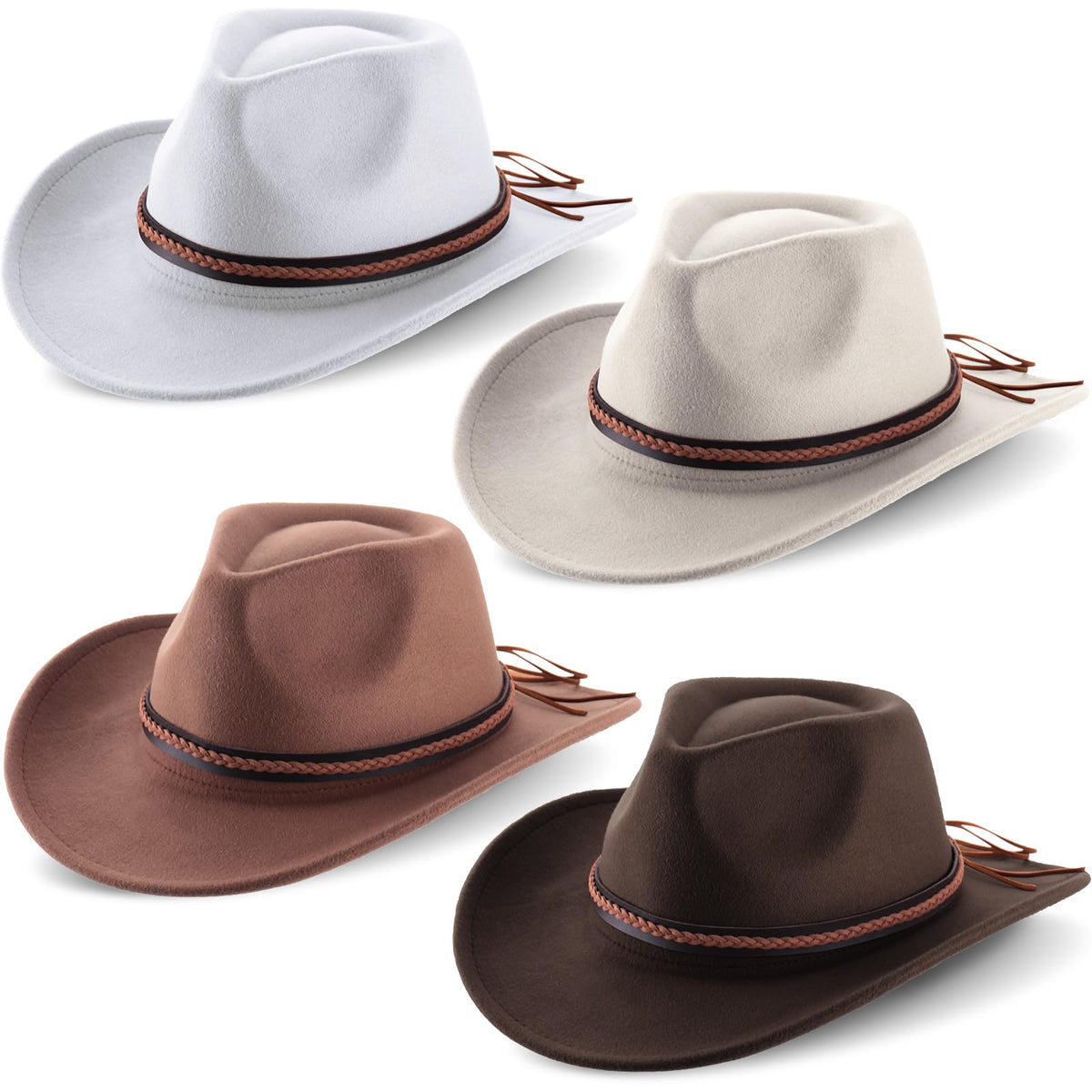 Chuarry felt western cowboy hat in coffee color