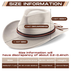 Chuarry felt western cowboy hat in khaki color