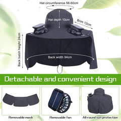 Chuarry solar-powered hat side fans provide cooling for fishing or hiking.