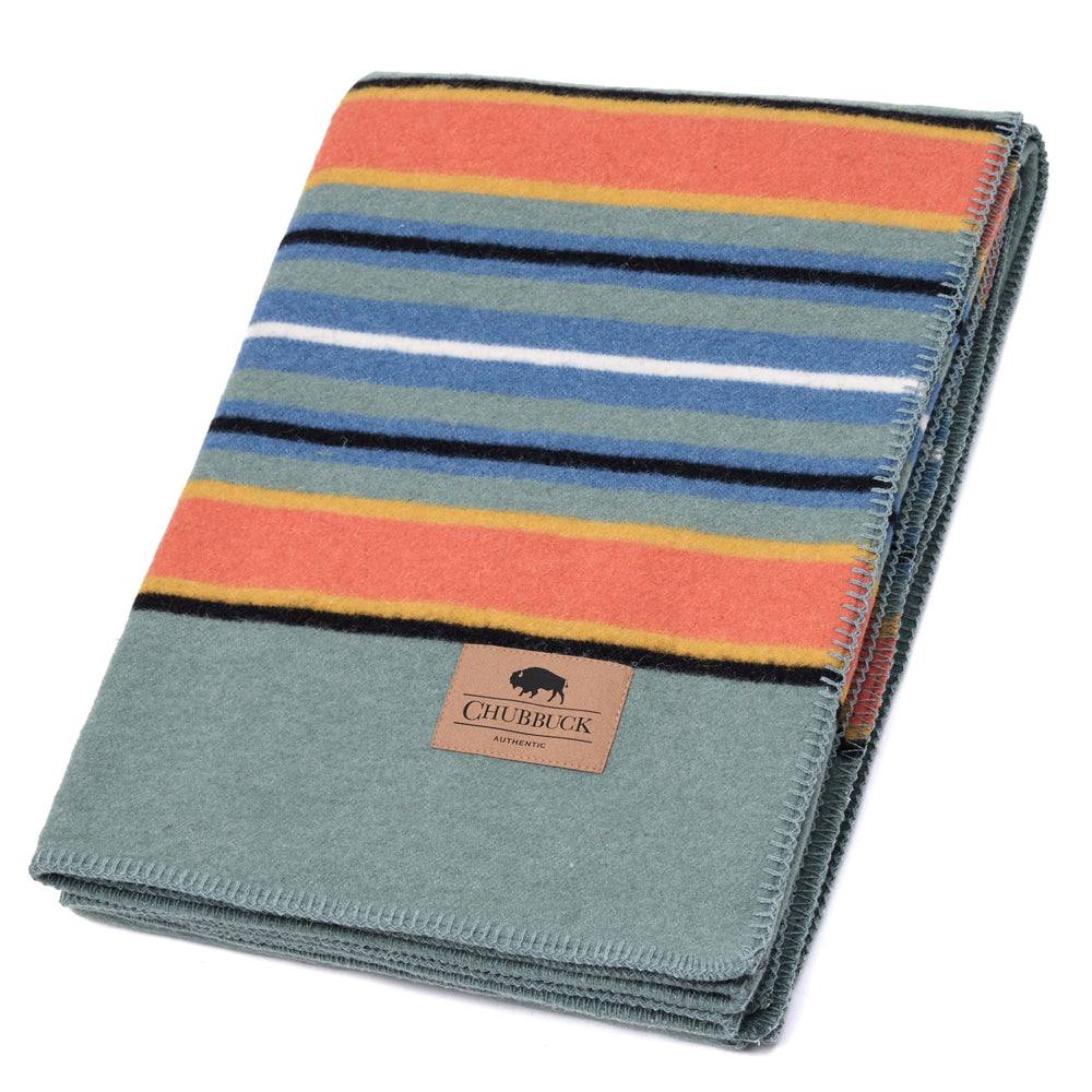 Chubbuck Authentic camping blanket 60x84 setup offers cozy warmth for outdoor adventures.