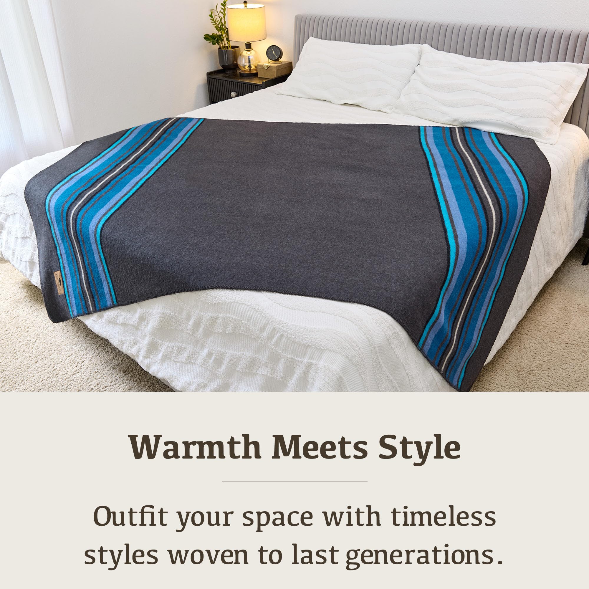 Chubbuck Authentic emergency-ready wool blanket with gear for quick shelter warmth