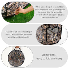 Chunm dog blind with portable strap enables easy transport in the field.