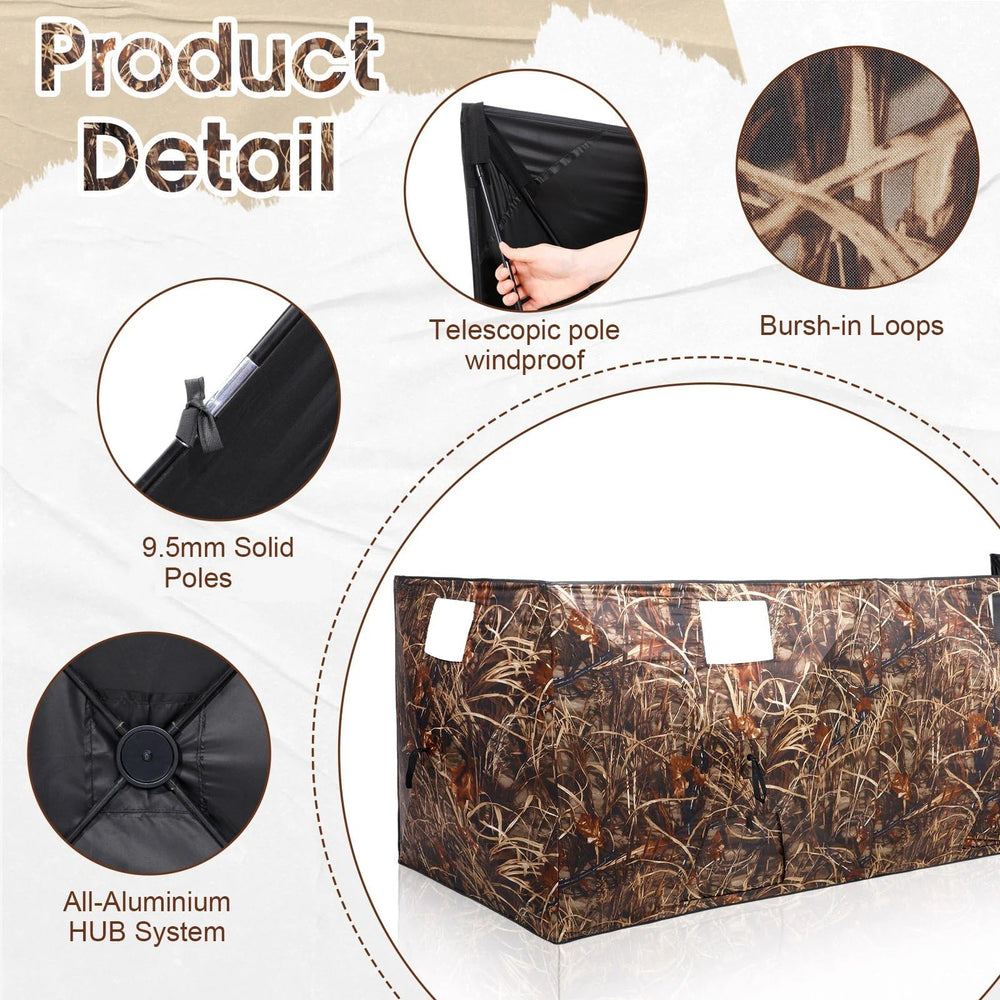 Chunm hunting blind dog-door feature enables easy dog access