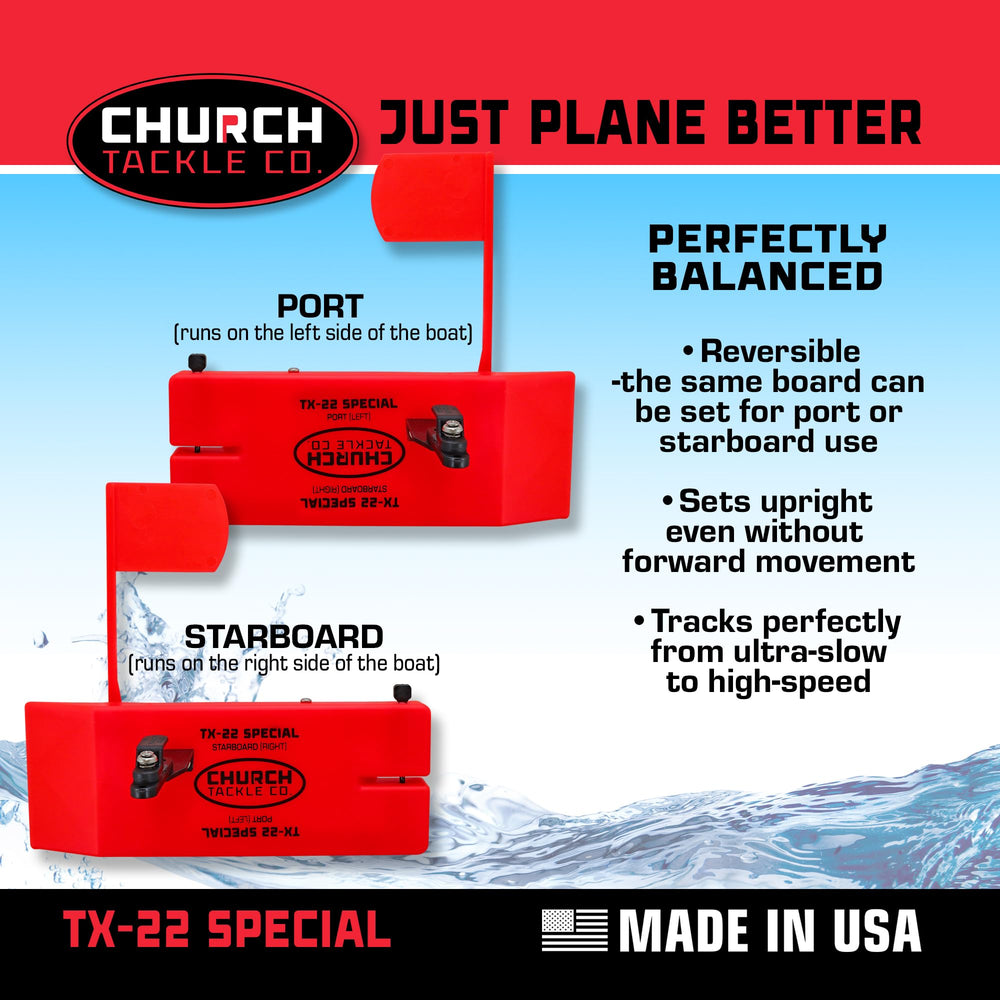 Church Tackle Double Action Flag System boosts bite detection and visibility.