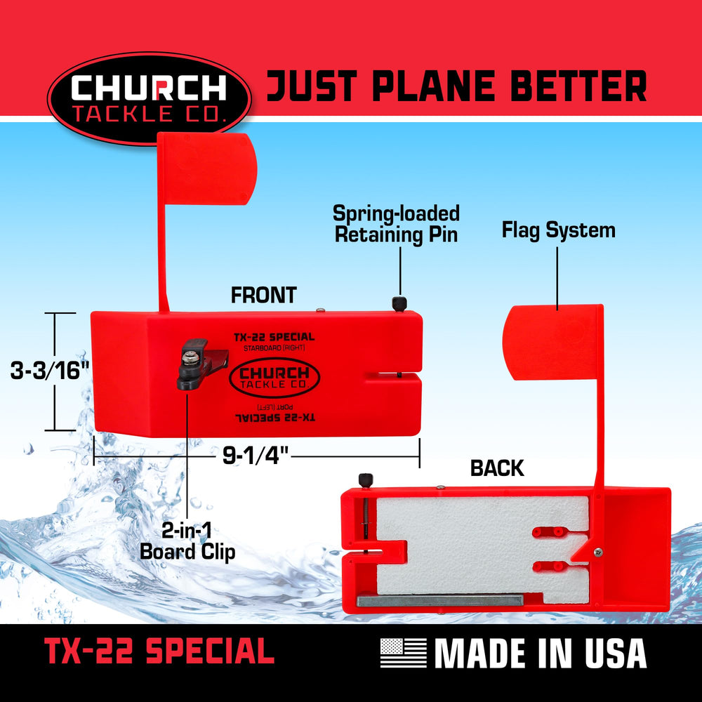 Pro-Pack includes two boards and flags for versatile trolling configurations.