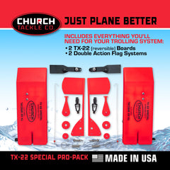 TX-22 Special reversible board setup for port or starboard use.