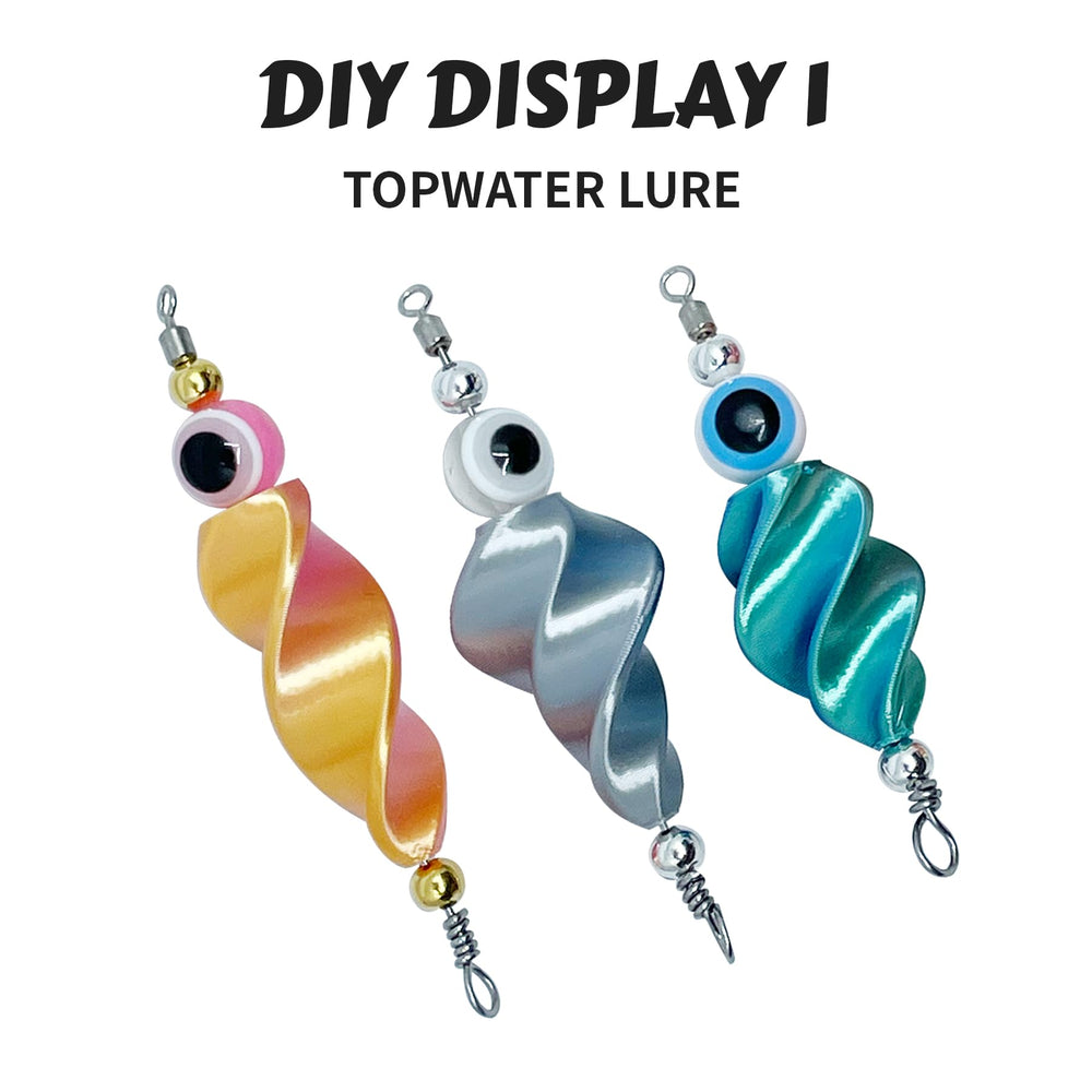 CIATLLLAIT colorful lure skirts and beads boost visibility in clear water.