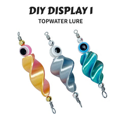 CIATLLLAIT colorful lure skirts and beads boost visibility in clear water.