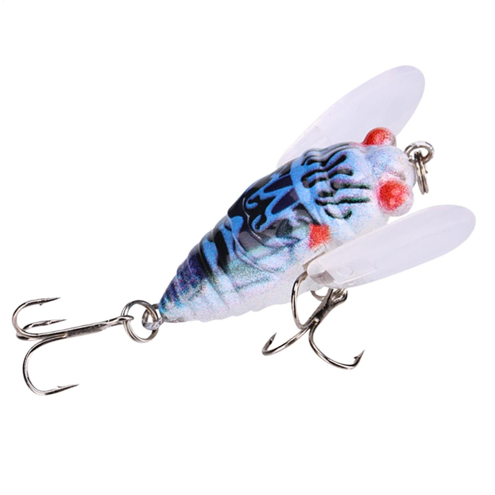 Cicada Fishing Catcher front view shows realistic lure with sound to attract fish