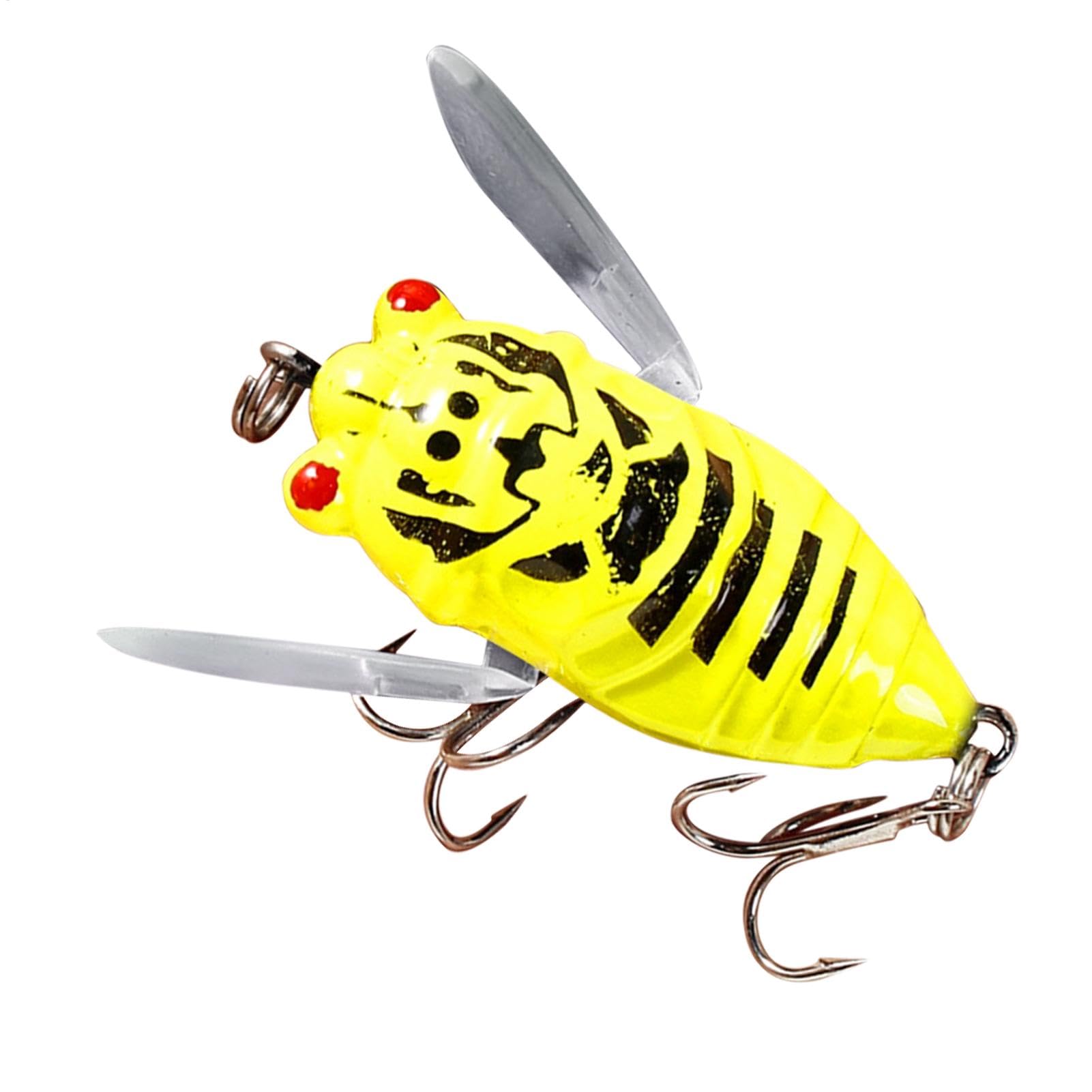 Cicada Fishing Catcher lifelike cicada body attracts bass in freshwater.