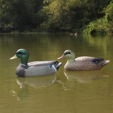Cifavor duck decoy camouflage blends with lakes and marshes for realism.