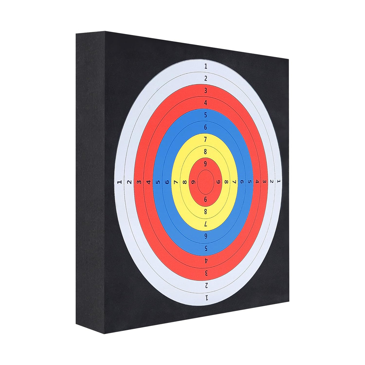 Cifupy 20inch square archery target front view demonstrates durable EVA for precise backyard practice.