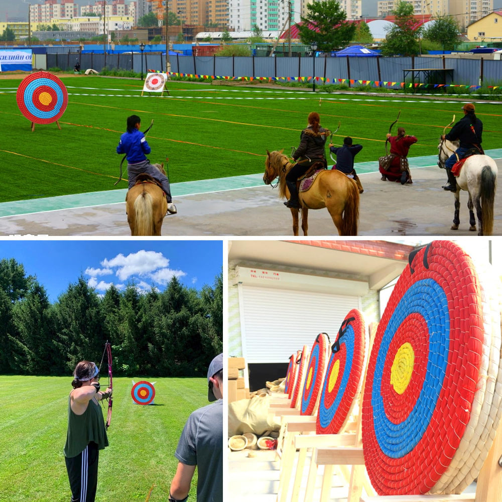 Cifupy archery target dimension 20-inch backyard image reflects suitable scale for practice.