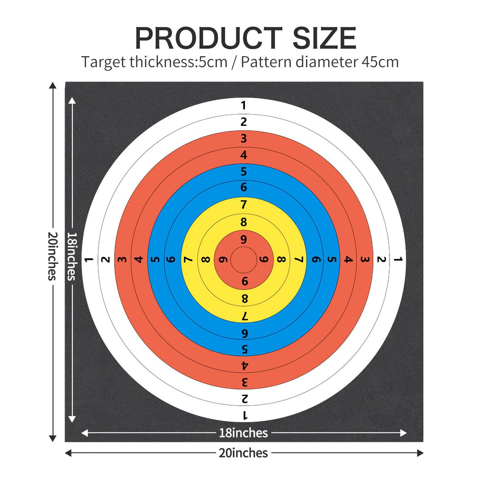 Cifupy archery target packaging side view highlights lightweight design for easy carrying anywhere.