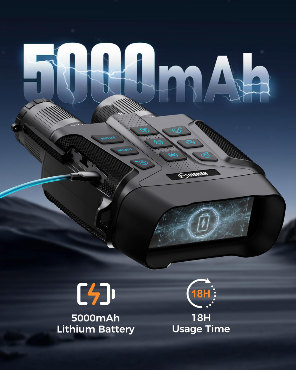 CIGMAN CNV01 built-in microphone and speaker enable on-the-go recording