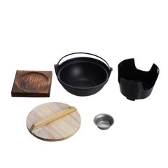 Ciieeo portable cast-iron sukiyaki pot for reliable outdoor cooking.
