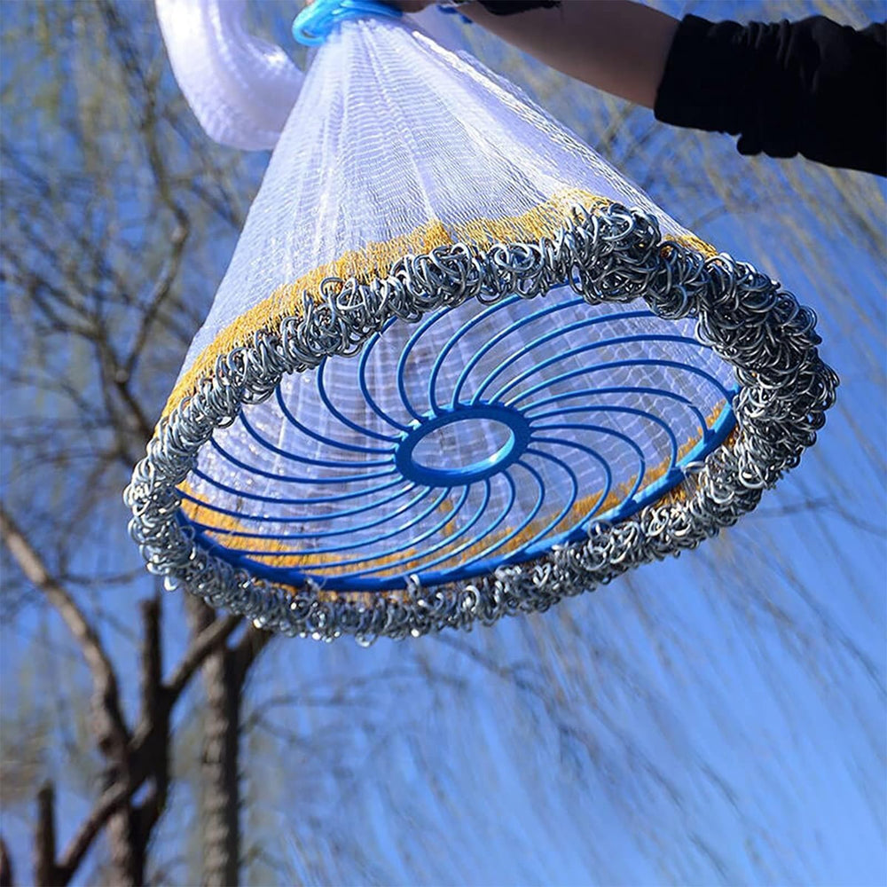 CINGHI LUSSO 8ft casting net with iron chain sinker for fast sinking