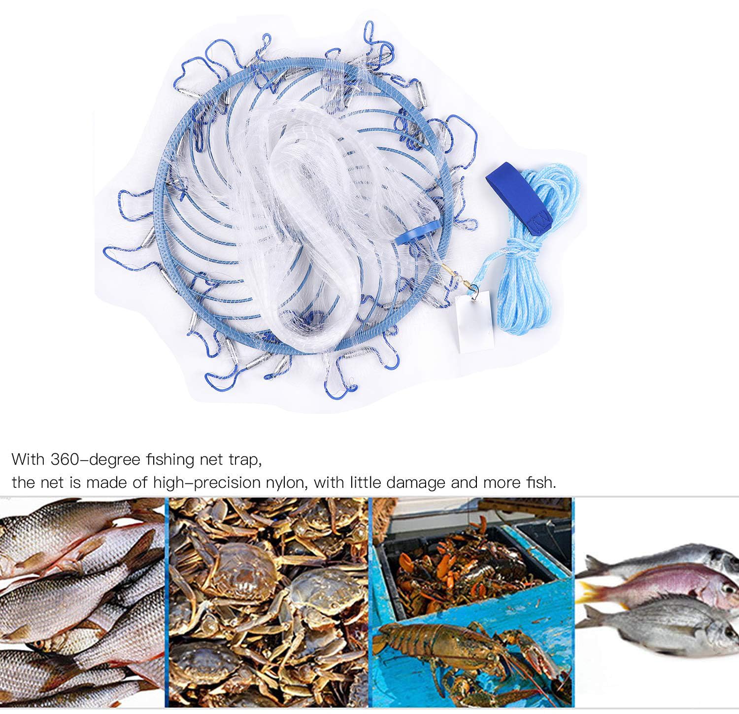 CINGHI LUSSO bait-saving casting net cuts waste and costs