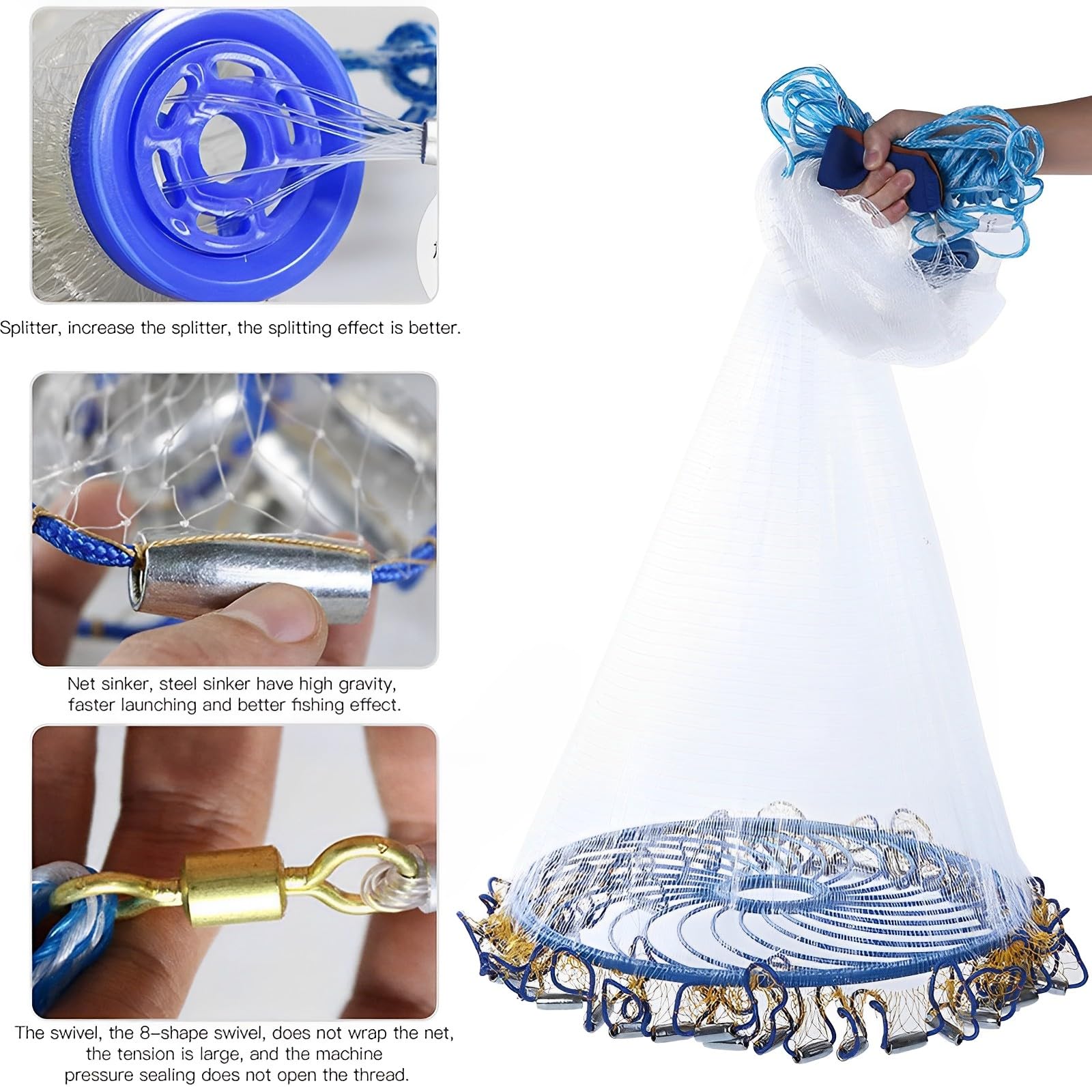 CINGHI LUSSO casting net for freshwater and saltwater environments