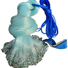 CINGHI LUSSO Easy Throw Cast Net chain bottom closeup for fast sinking and reliable bait capture.