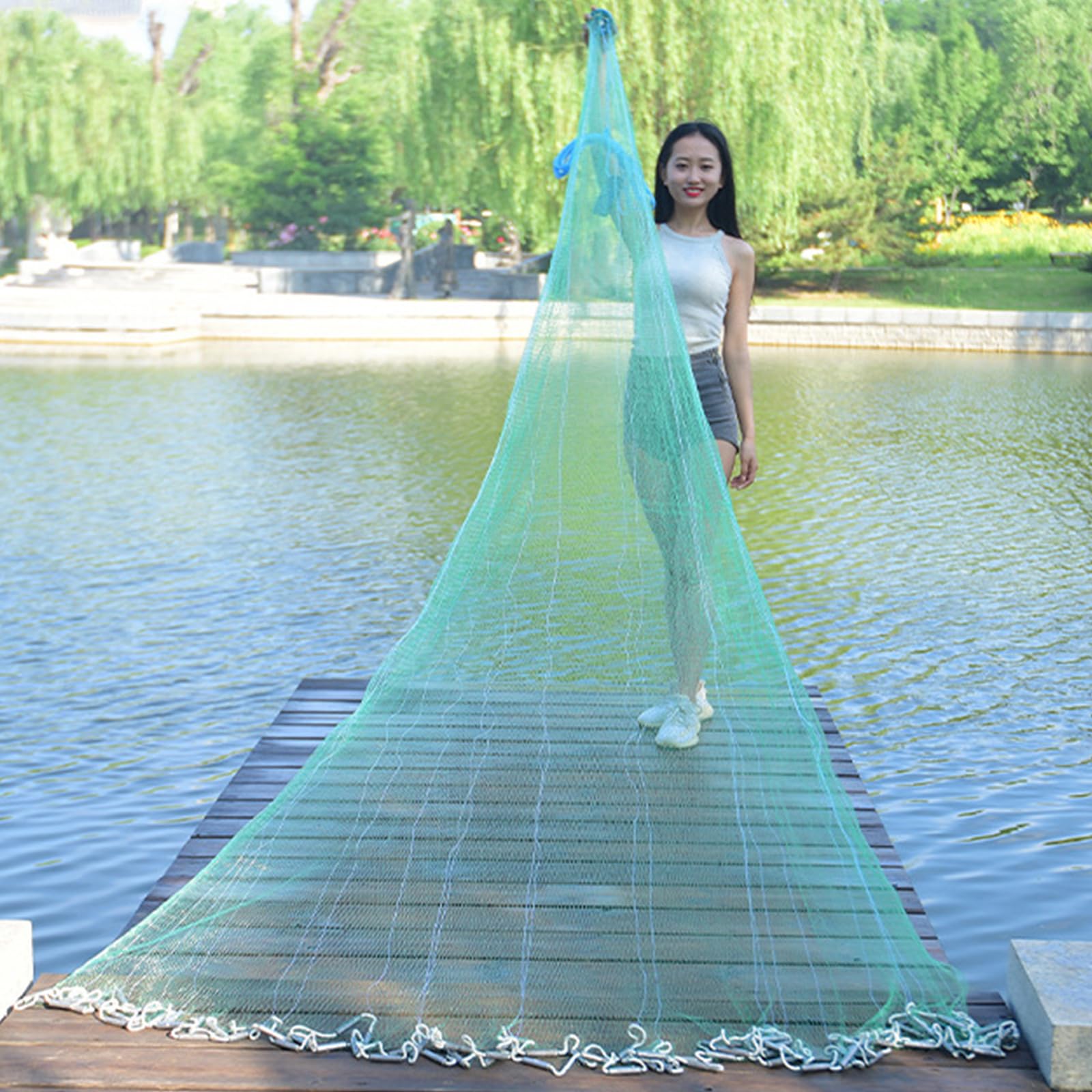 CINGHI LUSSO Easy Throw Net suitable for saltwater and freshwater fishing