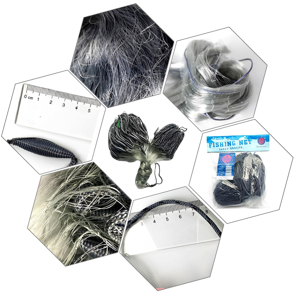 CINGHI LUSSO mesh hole 2.5cm net captures small bait with durable nylon.