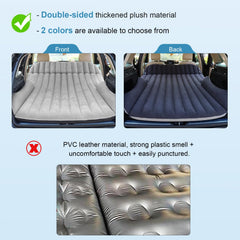 Ciremiv SUV air mattress back view highlights dual-color design.