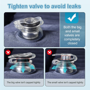 Ciremiv SUV air mattress dual valve detail improves airtightness.