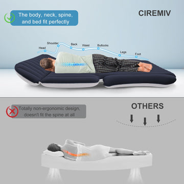 Ciremiv SUV air mattress edge color detail emphasizes premium look.