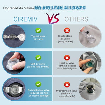 Ciremiv SUV air mattress in-car trunk setup for extra space.