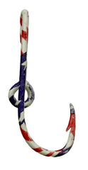Circle B Tackle America Flag Hat Fish Hook, close-up view, adds patriotic flair to fishing hat gear.
