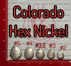 Circle B Tackle nickel hex blades with brass base for water versatility.
