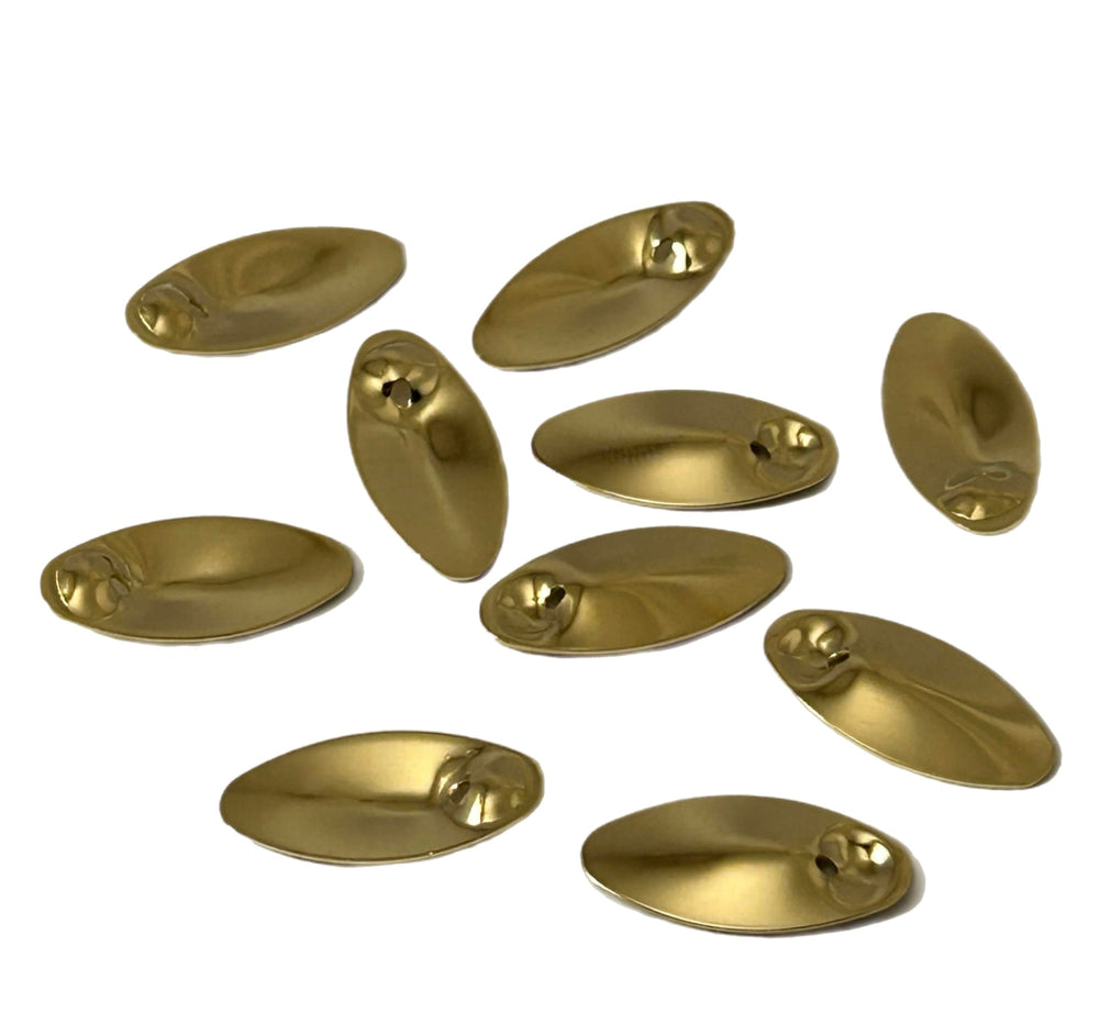 Circle B Tackle brass inline blade pack demonstrates durable blades for DIY spinner lure builds.